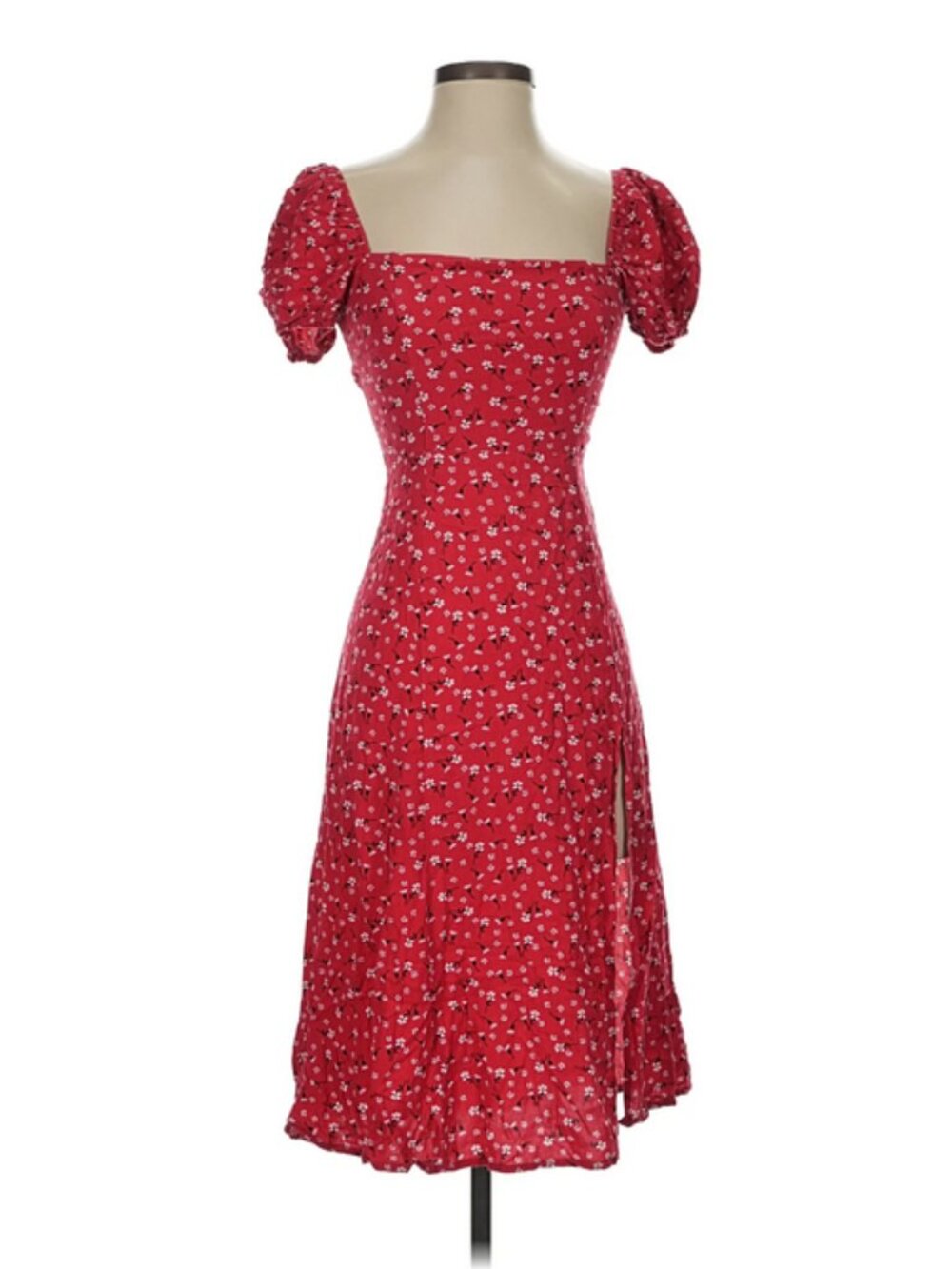 Francesca's Red Floral Summer Dress